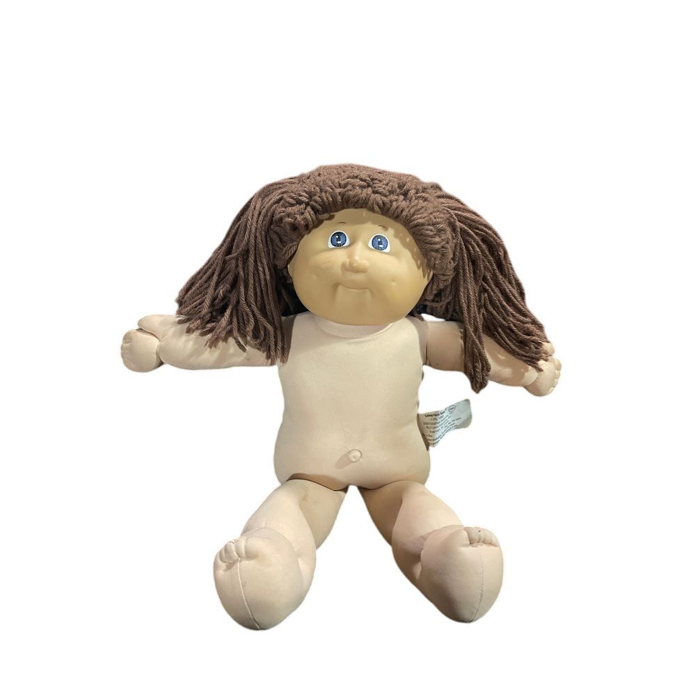 Vintage Cabbage Patch Kids‎ Doll Brown Hair Blue Eyes Collectible Toy